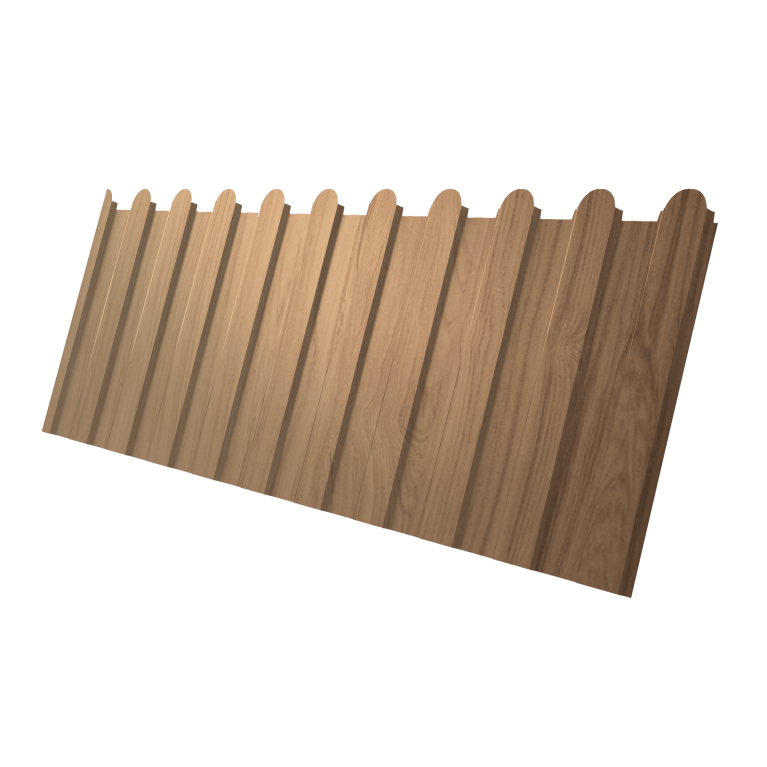 Профнастил С8A v01 фигурный 0,45 Print Elite Honey Wood TwinColor