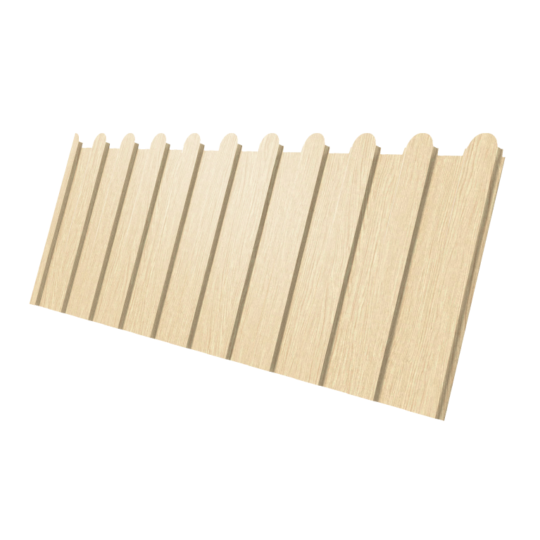 Профнастил С8A v01 фигурный 0,45 Print Elite Milky Wood TwinColor