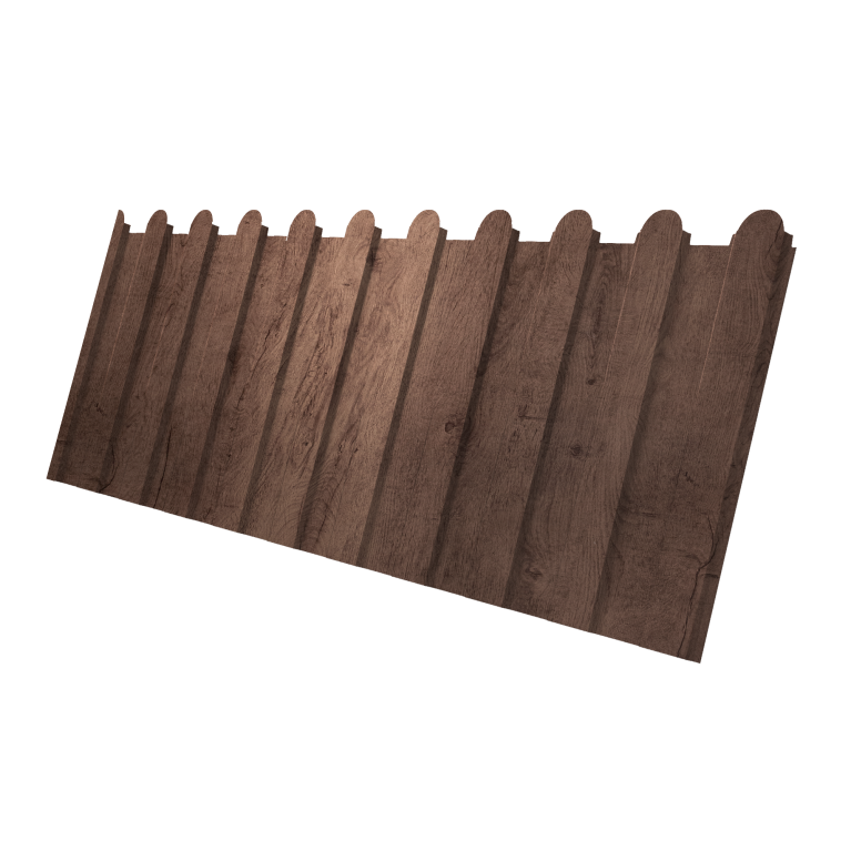 Профнастил С8A v01 фигурный 0,45 Print Premium Almond Wood Fresh