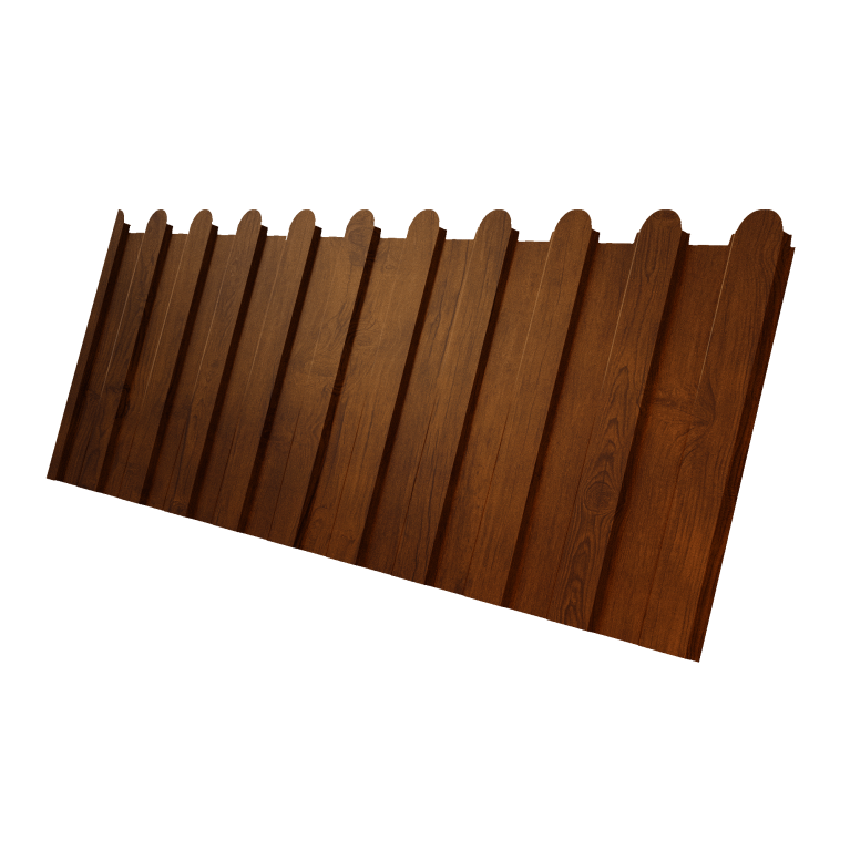 Профнастил С8A v01 фигурный 0,45 Print Premium Golden Wood Intense FTC