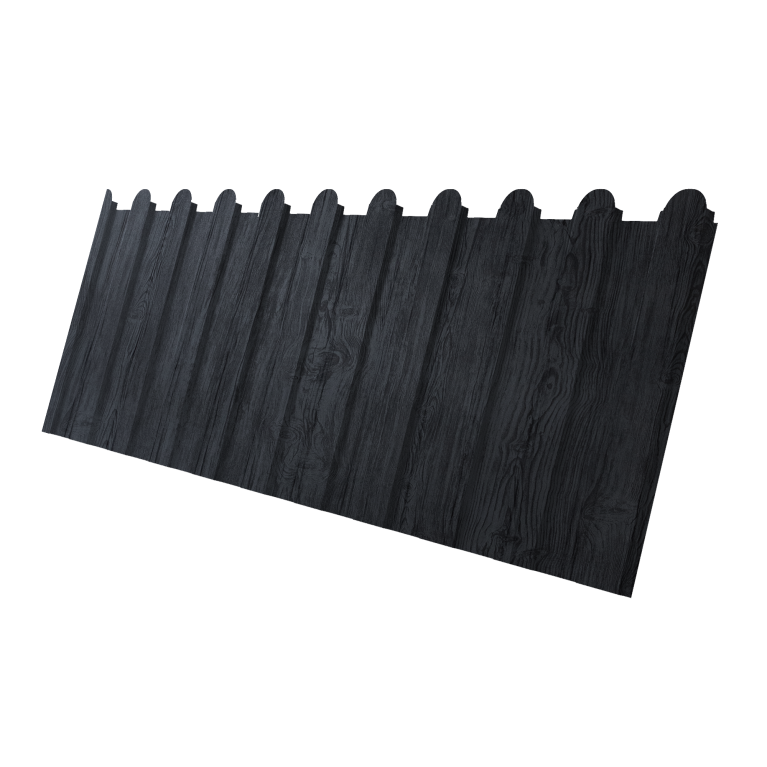 Профнастил С8A v01 фигурный 0,45 Print Premium Grey Wood TwinColor