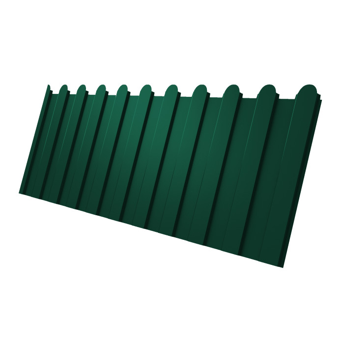 Профнастил С8A v01 фигурный 0,5 Satin RAL 6005 зеленый мох