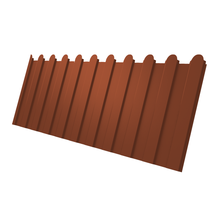 Профнастил С8A v01 фигурный 0,5 Velur X RAL 8004 терракота