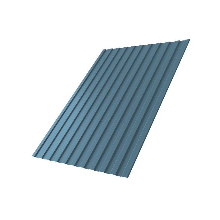 Профнастил С8A v01 фигурный 0,45 Drap TX RAL 5024 пастельно-синий