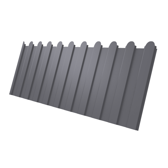 Профнастил С8A v01 фигурный 0,5 PE RAL 7004 сигнальный серый