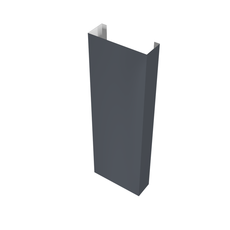 Полустолб для С20 0,45 PE с пленкой RAL 7024 мокрый асфальт (L2,5)