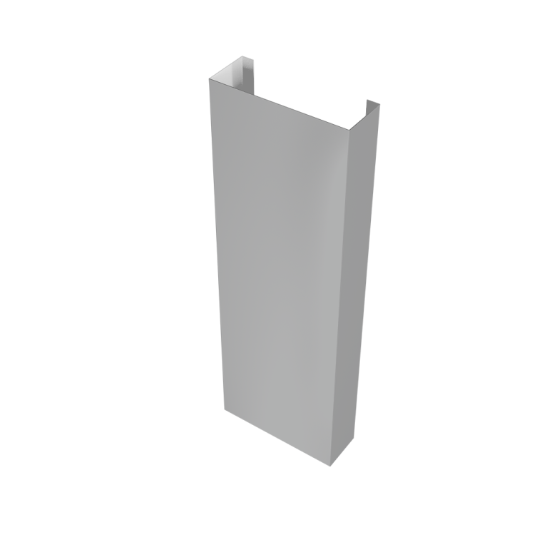 Полустолб для С20 0,45 PE с пленкой RAL 9006 бело-алюминиевый (L2,5)
