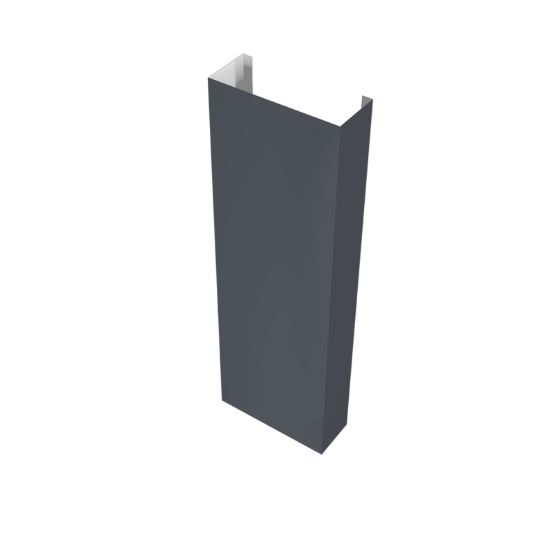 Полустолб для С20 0,5 Atlas X с пленкой RAL 7024 мокрый асфальт (L1,8)