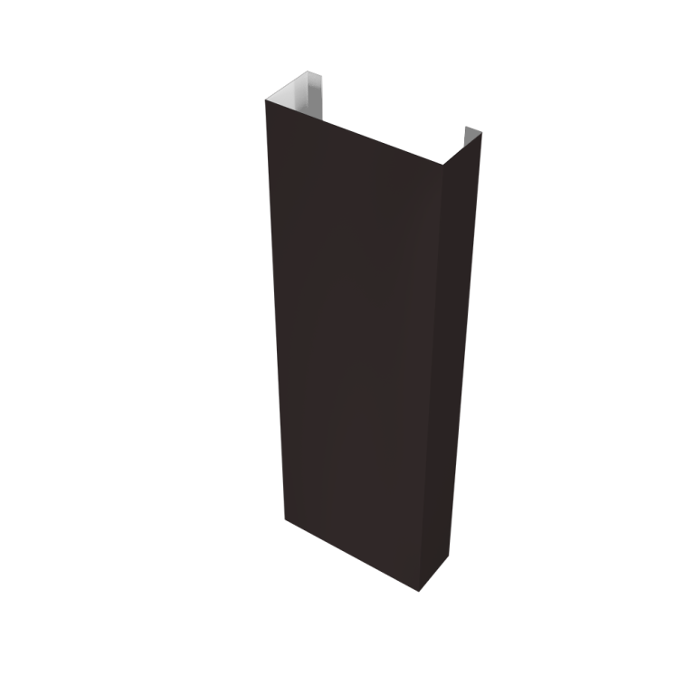 Полустолб для С20 0,5 Satin с пленкой RAL 9005 черный (L1,5)