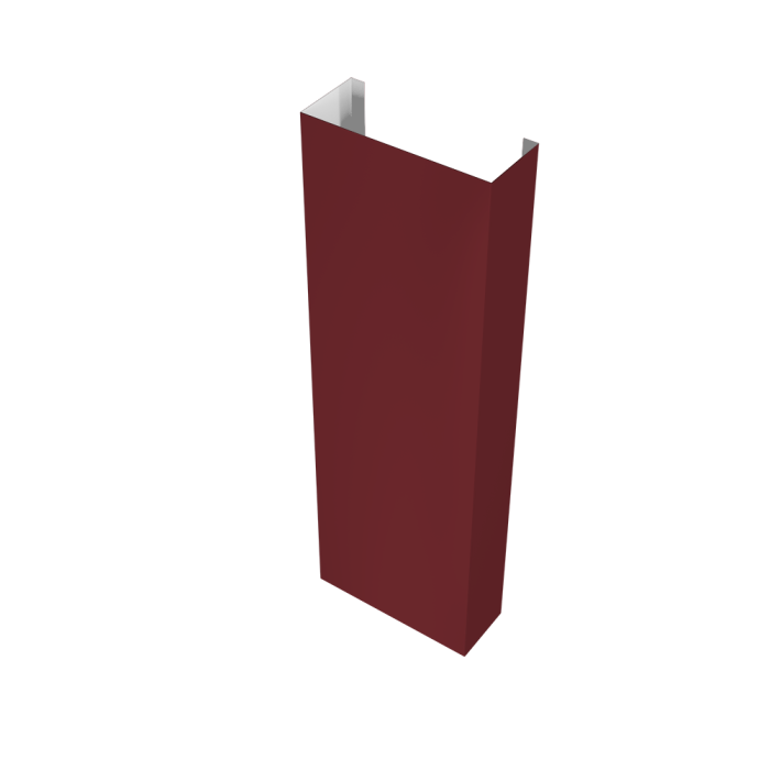 Полустолб для С21 0,45 Drap TR с пленкой RAL 3005 красное вино (L1,5)