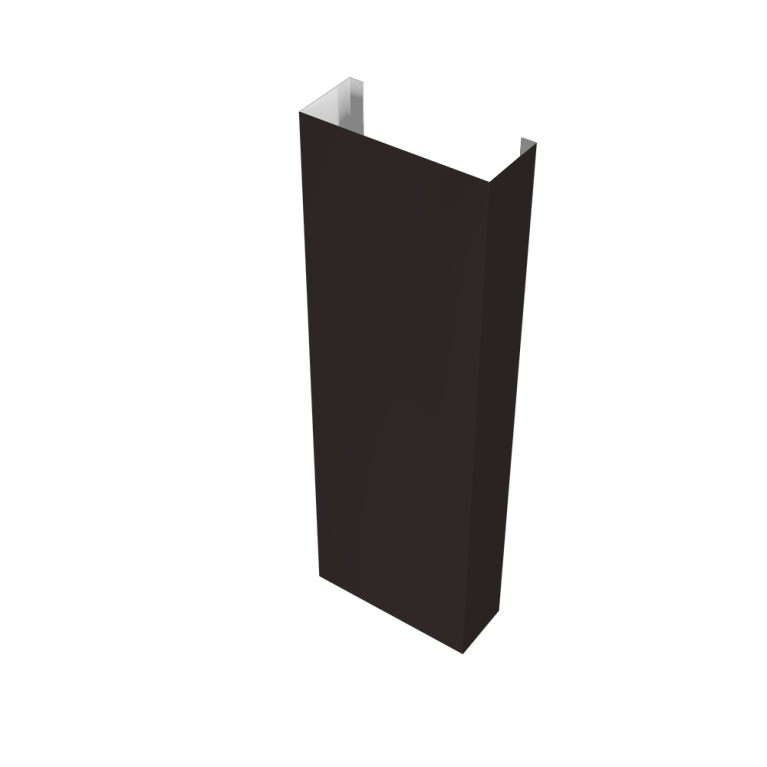 Полустолб для С21 0,45 Drap TR с пленкой RAL 9005 черный (L1,8)