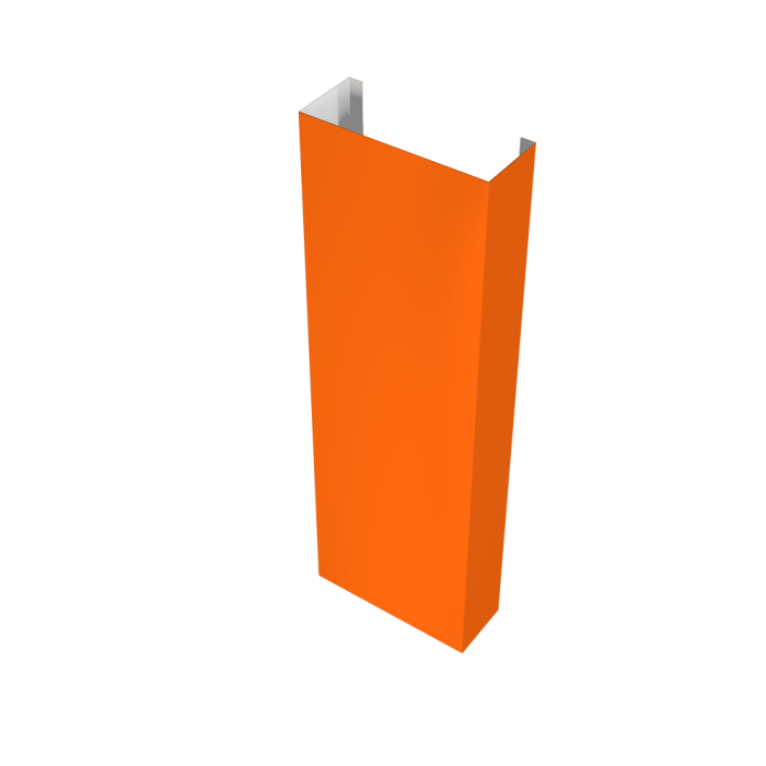 Полустолб для С21 0,45 PE с пленкой RAL 2004 оранжевый (L1,8)