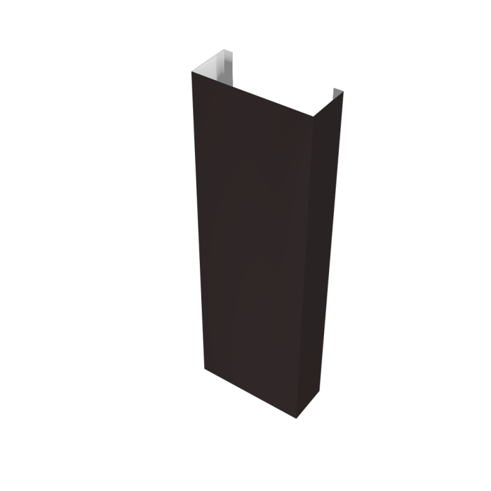 Полустолб для С21 0,5 Satin Matt с пленкой RAL 9005 черный (L2,0)