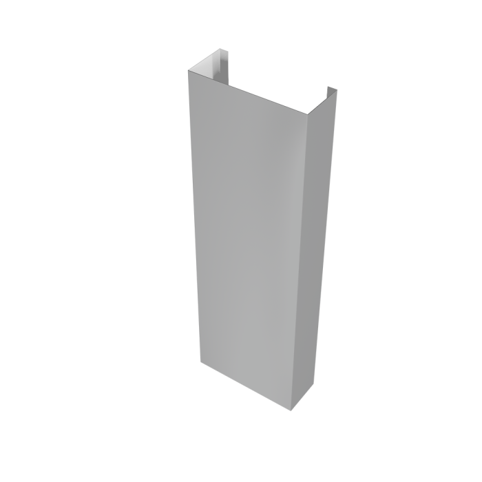 Полустолб для С21 0,5 Satin с пленкой RAL 9006 бело-алюминиевый (L2,5)