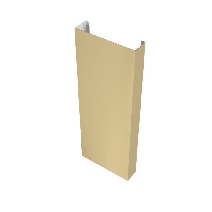 Полустолб для С8,С10 0,45 PE с пленкой RAL 1014 слоновая кость (L2,5)