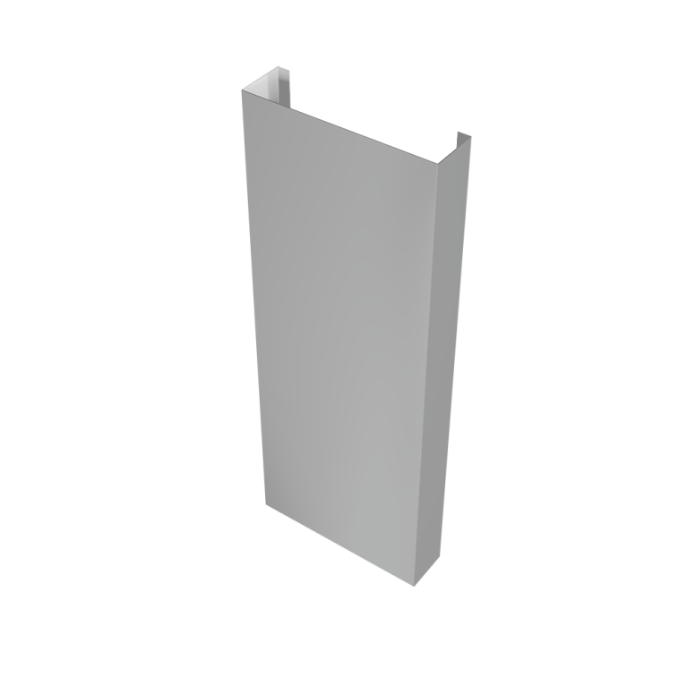 Полустолб для С8,С10 0,45 PE с пленкой RAL 9006 бело-алюминиевый (L1,8)