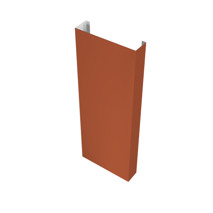 Полустолб для С8,С10 0,5 Satin с пленкой RAL 8004 терракота (L3,0)