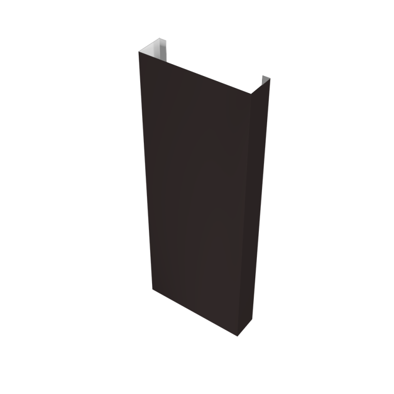 Полустолб для С8,С10 0,5 Satin с пленкой RAL 9005 черный (L2,5)