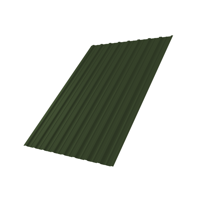 Профнастил С10A 0,5 Satin Matt TX RAL 6020 хромовая зелень