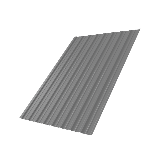 Профнастил С10A 0,5 Satin RAL 9006 бело-алюминиевый