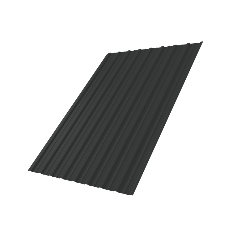 Профнастил С10A Grand Line 0,5 GreenCoat Pural BT, matt RR2H3 (RAL 7016 антрацитово-серый)