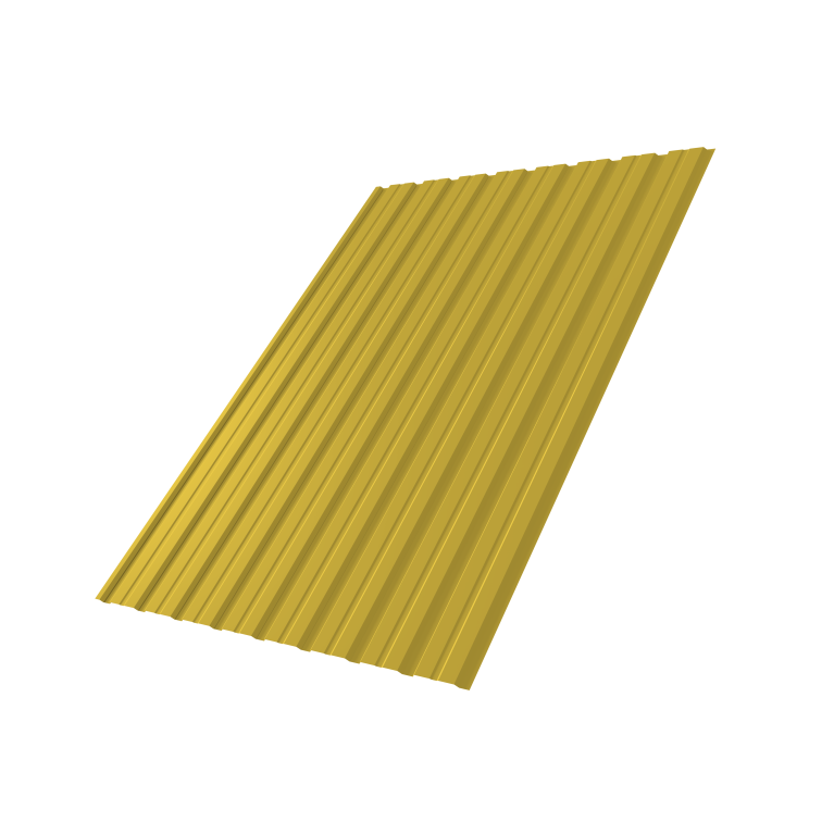 Профнастил С10B 0,45 PE RAL 1018 цинково-желтый