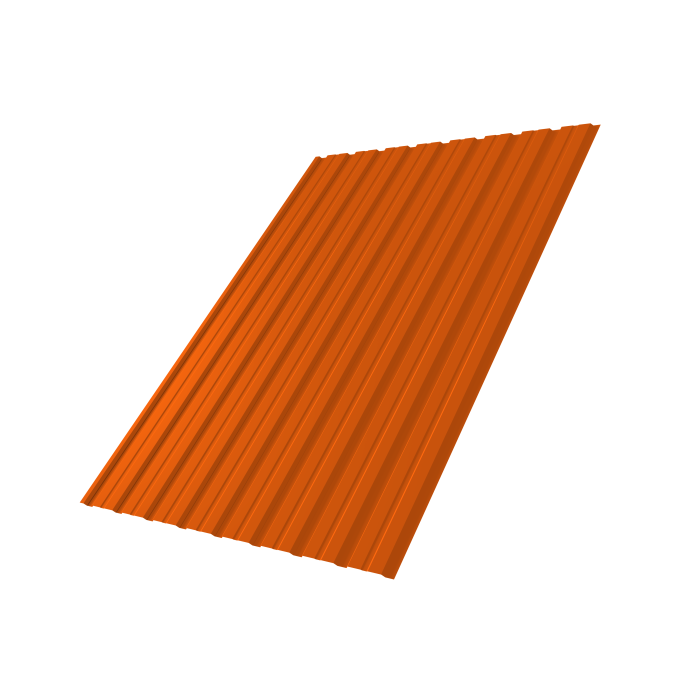 Профнастил С10B 0,45 PE RAL 2004 оранжевый