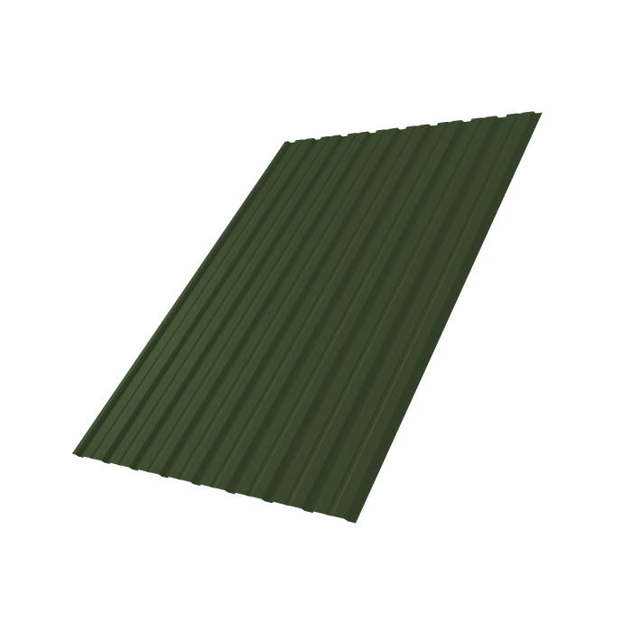 Профнастил С10B 0,5 Satin Matt TX RAL 6020 хромовая зелень