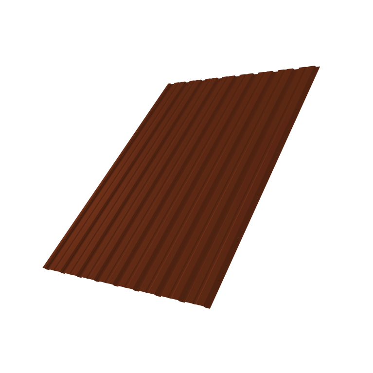 Профнастил С10B 0,5 Satin RAL 3009 оксидно-красный