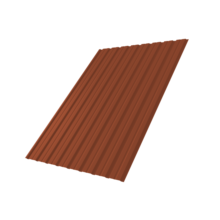 Профнастил С10B 0,5 Satin RAL 8004 терракота