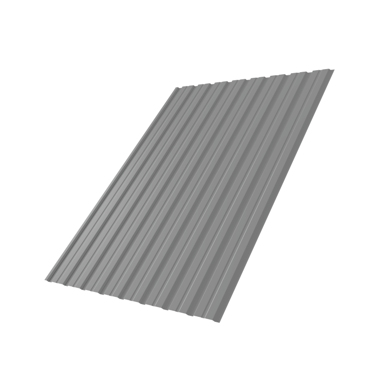 Профнастил С10B 0,5 Satin RAL 9006 бело-алюминиевый