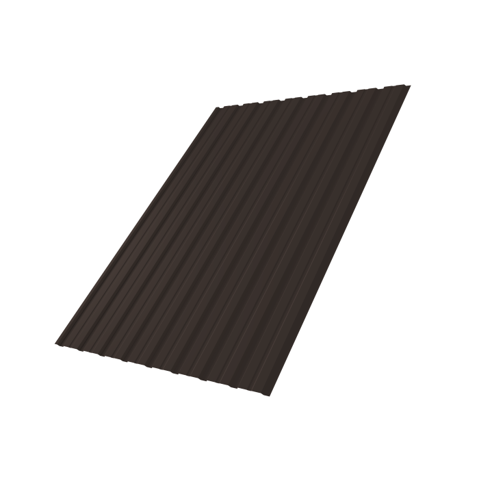 Профнастил С10B 0,5 Satin RR 32 темно-коричневый