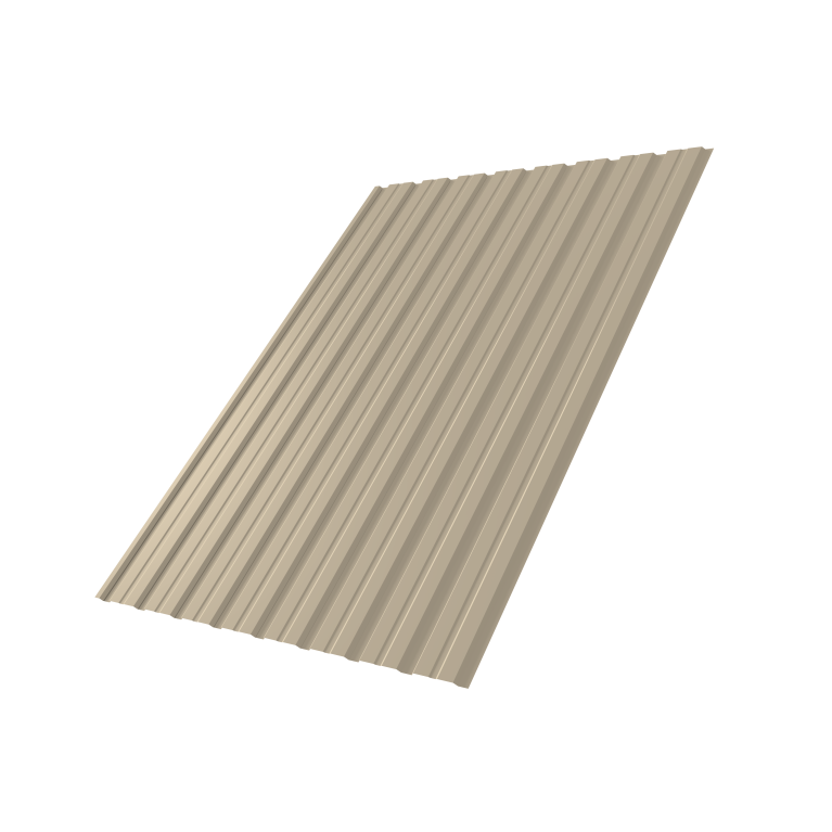 Профнастил С10B 0,5 Satin с пленкой RAL 1015 светлая слоновая кость