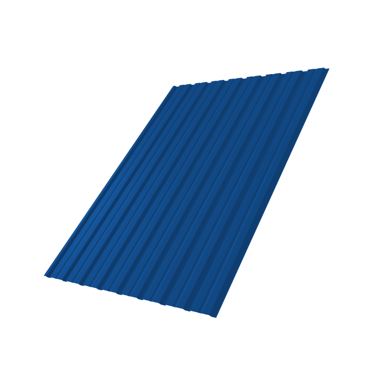 Профнастил С10B 0,5 Satin с пленкой RAL 5005 сигнальный синий