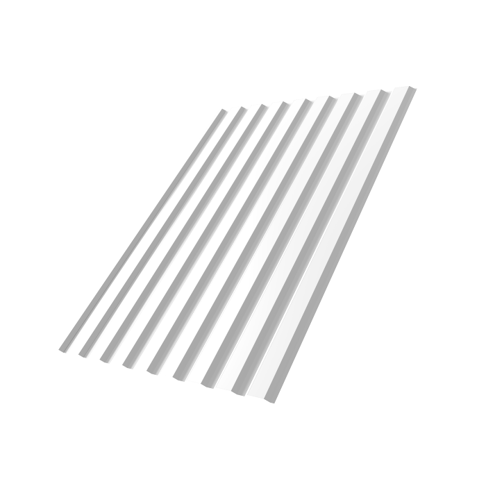 Профнастил С20A 0,4 PE RAL 9003 сигнальный белый