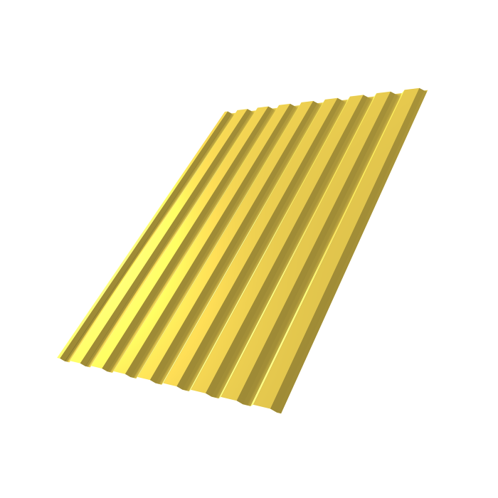 Профнастил С20A 0,45 PE RAL 1018 цинково-желтый