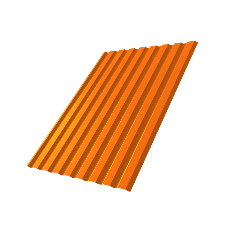 Профнастил С20A 0,45 PE RAL 2004 оранжевый