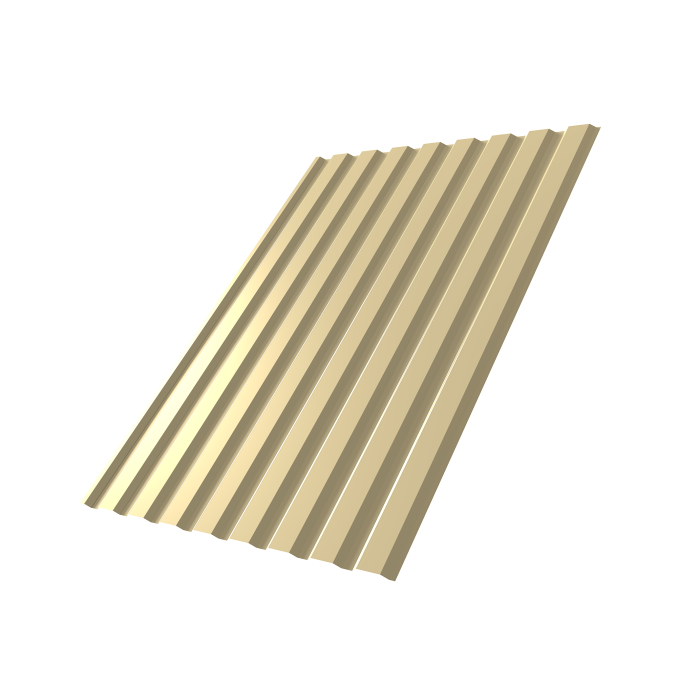 Профнастил С20A 0,45 PE с пленкой RAL 1014 слоновая кость