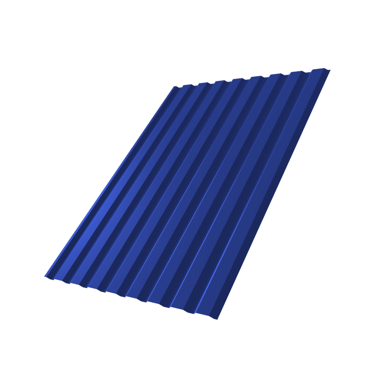 Профнастил С20A 0,45 PE с пленкой RAL 5002 ультрамариново-синий