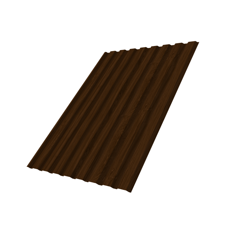Профнастил С20A 0,45 Print Elite Choco Wood TwinColor