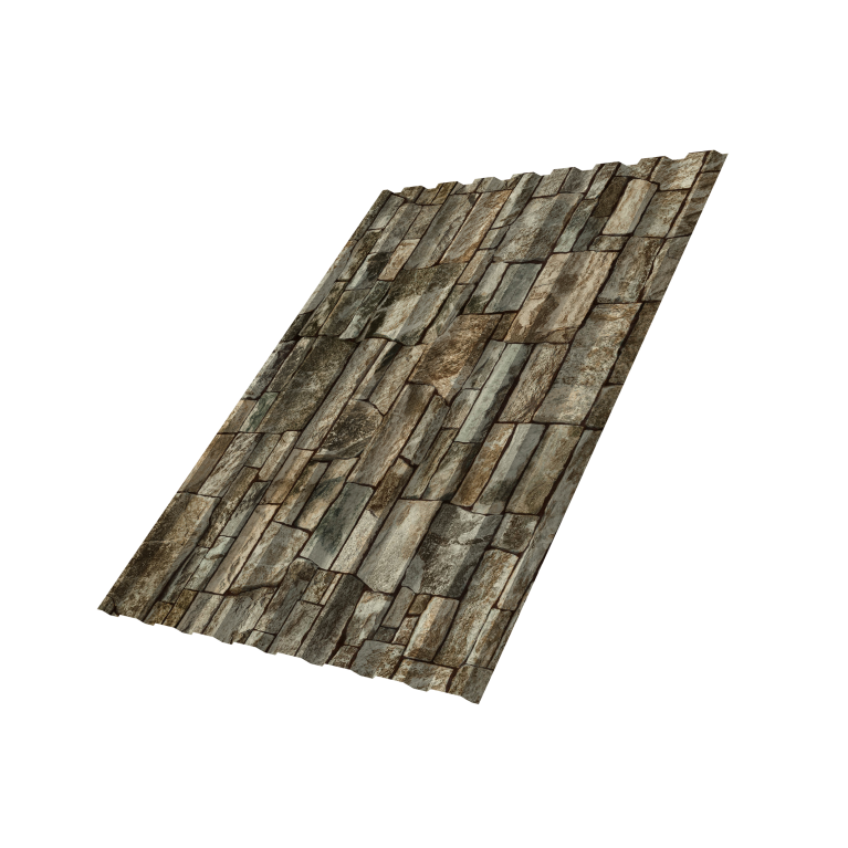 Профнастил С20A 0,45 Print Elite с пленкой Fine Stone TwinColor