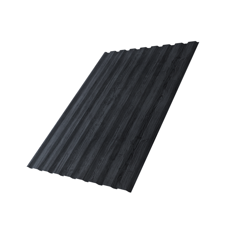 Профнастил С20A 0,45 Print Premium Grey Wood TwinColor