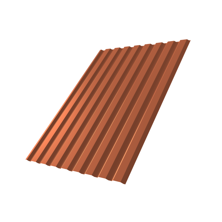 Профнастил С20A 0,5 Satin Matt RAL 8004 терракота