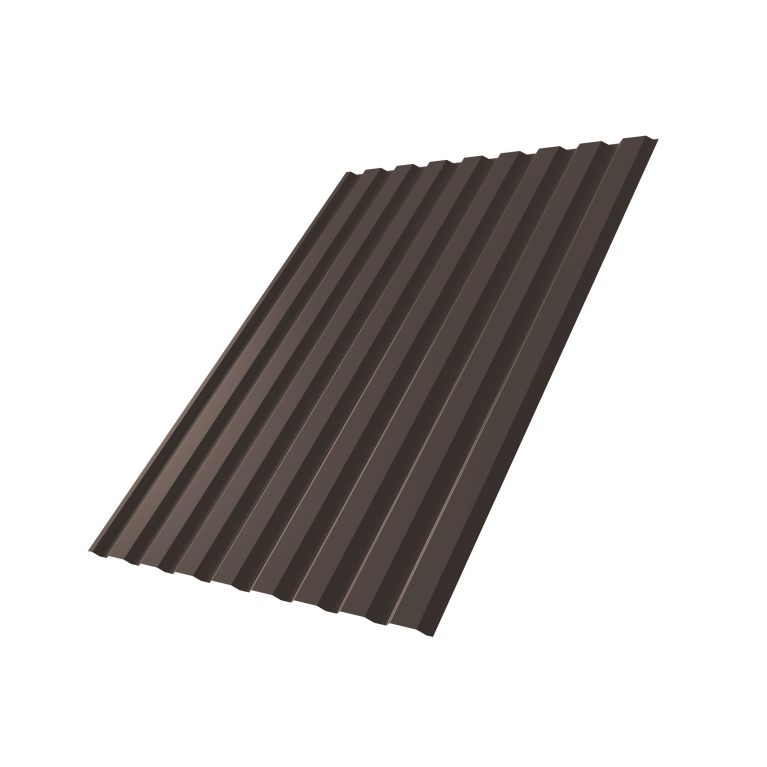 Профнастил С20A 0,5 Satin Matt RR 32 темно-коричневый