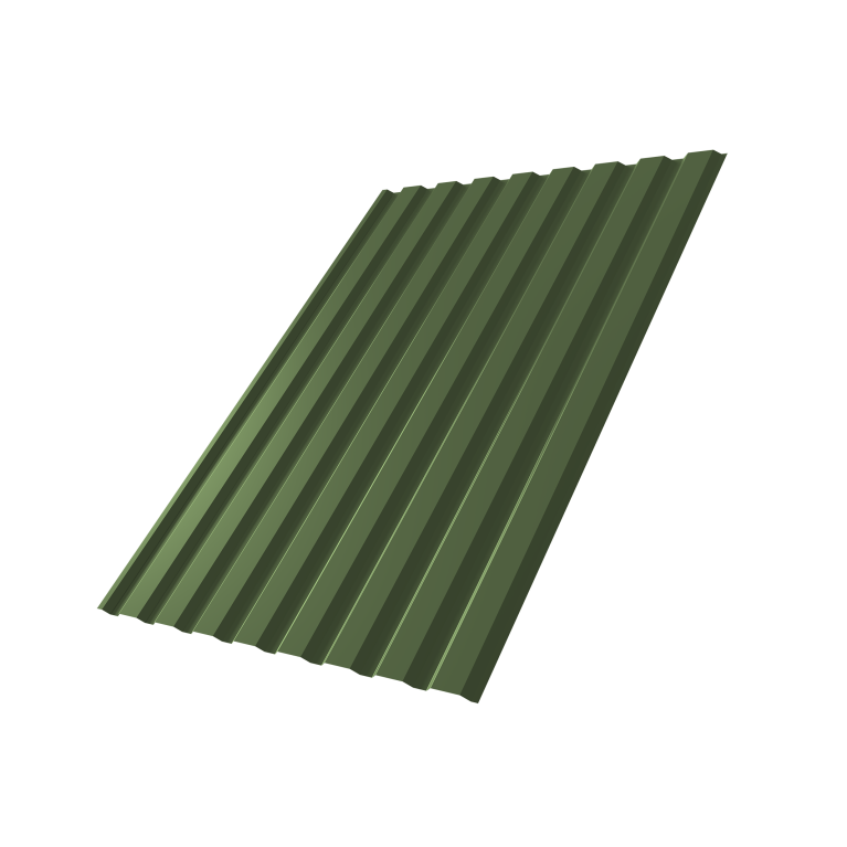 Профнастил С20A 0,5 Satin Matt TX RAL 6020 хромовая зелень