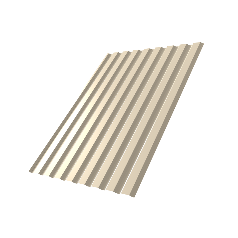 Профнастил С20A 0,5 Satin RAL 1015 светлая слоновая кость