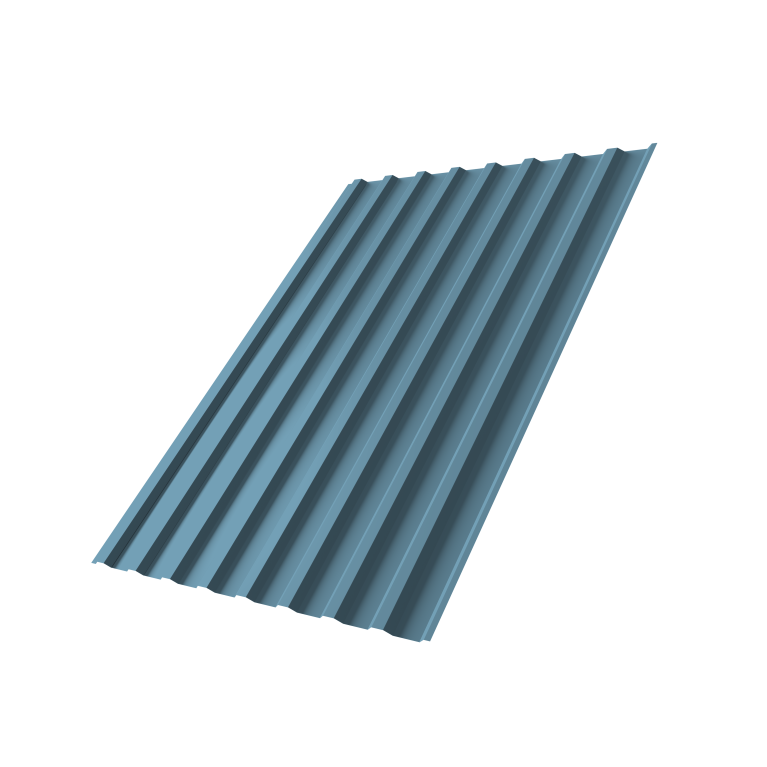Профнастил С20B 0,45 Drap TX с пленкой RAL 5024 пастельно-синий