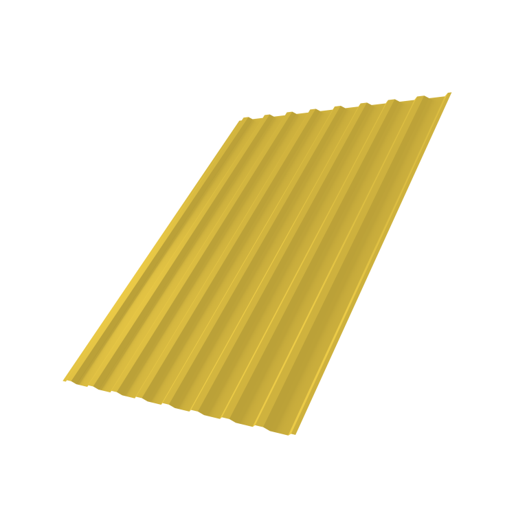 Профнастил С20B 0,45 PE RAL 1018 цинково-желтый