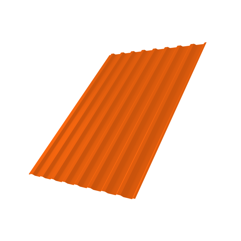 Профнастил С20B 0,45 PE RAL 2004 оранжевый