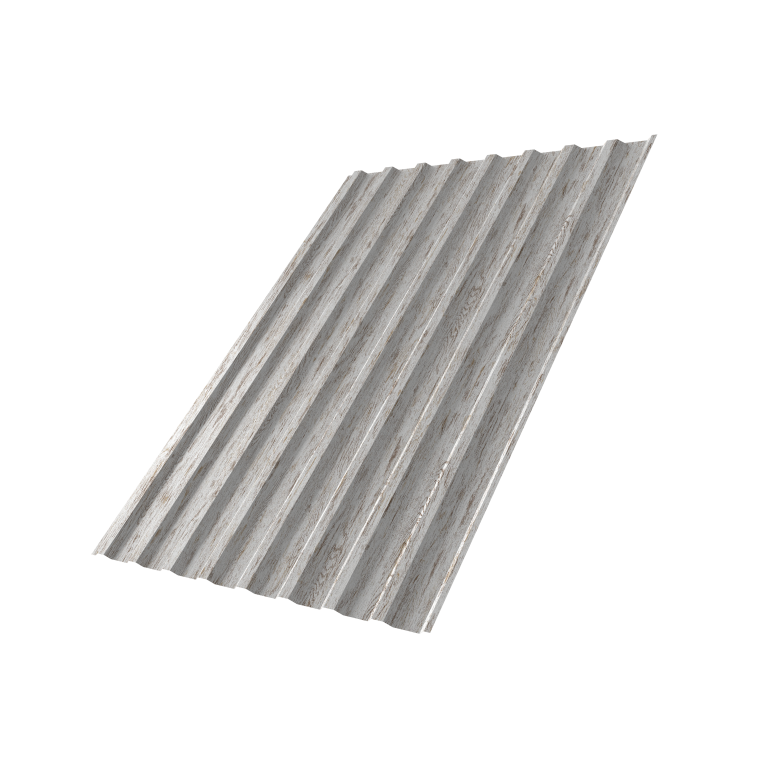 Профнастил С20B 0,45 Print Elite Snow Wood TwinColor